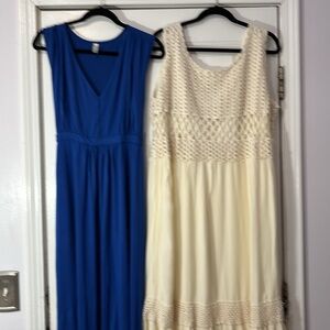(2) size 2X maxi dresses